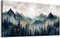Canvas Wall Art For Bedroom Wall Decorations For Living Room Modern Office Wall Decor Abstract Watercolour Painting Mountain Landscape Wall Pictures Printed Artwork Home Decor 20"X40"